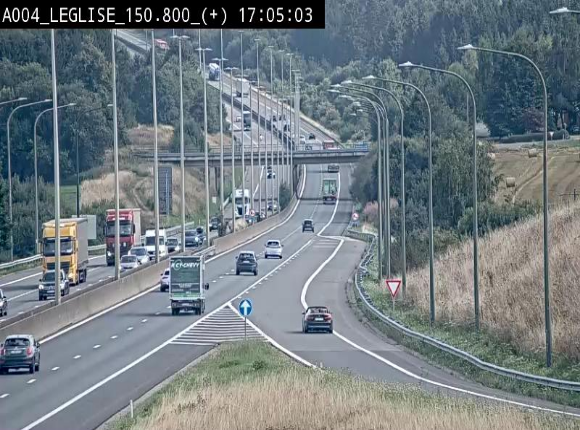 Caméra autoroute Belgique - Côte de Léglise, E411(A4) direction Luxembourg