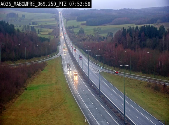 Webcam E25 (A26) à Mabompré. Vue orientée vers Liège