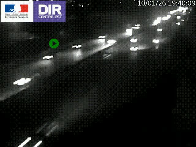 Caméra de circulation à Saint-Priest à la jonction entre l'A43 et l'A46 en direction de Marseille