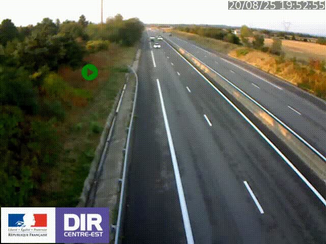 Webcam sur le contournement de Valence, sur la Nationale 7, à la jonction avec la N532, caméra orientée vers Grenoble