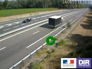 Webcam autoroute sur l'A77 à hauteur de Pouilly-sur-Loire en direction de Nevers