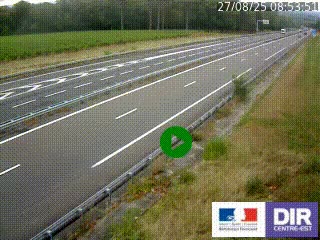 Webcam autoroute sur l'A77 à hauteur de Pouilly-sur-Loire en direction de Nevers