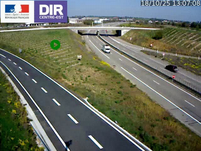 Webcam sur le contournement de Valence, sur la Nationale 7, caméra orientée vers Lyon
