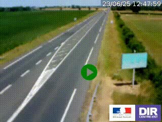 Webcam routière sur la RN7 à hauteur de Toulon-sur-Allier, entre Moulins et Vichy