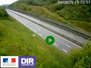 Webcam au niveau du col de Bois Clair à hauteur de Cluny sur la N79. Vue orientée vers Mâcon