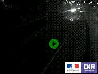 Caméra autoroutière sur l'A47 à hauteur de Givors, a proximité de Lyon. La webcam est orientée vers Lyon
