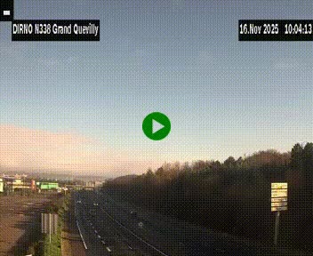 Webcam routière sur N338 à hauteur de Grand-Quevilly en périphérie de Rouen. Vue orientée vers Rouen