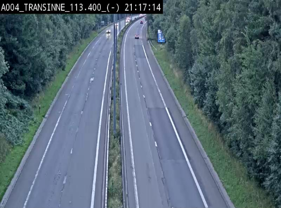 Caméra trafic E411 (A4) - Transinne direction Namur - BK 113.425
