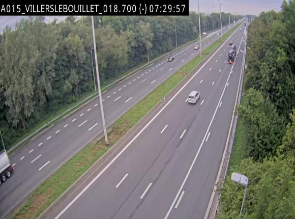 Webcam autoroute Belgique - Villers-le-Bouillet - E42 direction Liège - BK 18.7