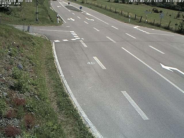 Webcam sur la RD164 à Tilleux. Vue orientée vers Neufchâteau