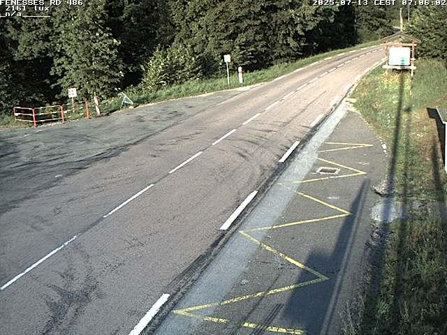 Webcam en haut du col des Fenesses, aussi appelé col du Ménil sur la D486 à 593 mètres d'altitude dans les Vosges