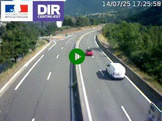 Caméra sur la Nationale 90 (N90) à La Léchère, en direction et à proximité d'Albertville