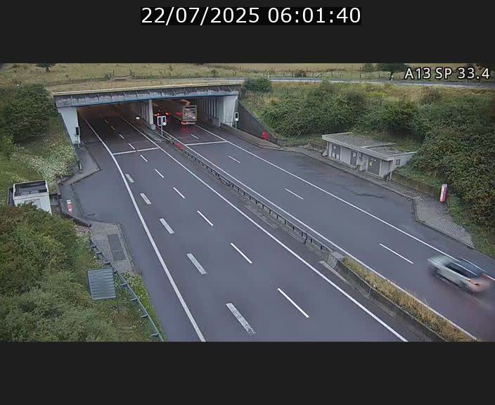 Webcam trafic sur A13 à hauteur d'Altwies en direction de Mondorf-les-bains et en provenance de l'Allemagne
