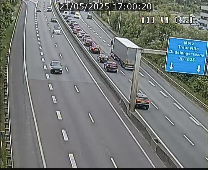 Webcam Autoroute à la Croix de Bettembourg - A3 - BK 9.9 - direction France