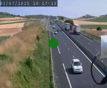 Caméra autoroute A75 à hauteur de Le Crest, en direction de Montpellier