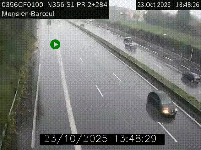 Webcam à l'entrée de Lille en direction du périphérique, à proximité de Mons-en-Baroeul sur la N356