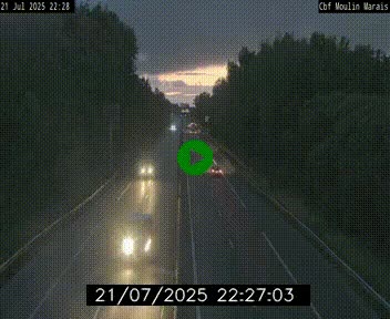 Webcam sur le périphérique de Nantes (N844) entre la Porte de Saint-Luce et la Porte d'Anjou, à l'est de la ville