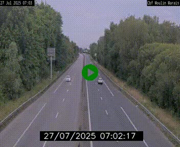 Webcam sur le périphérique de Nantes (N844) entre la Porte de Saint-Luce et la Porte d'Anjou, à l'est de la ville