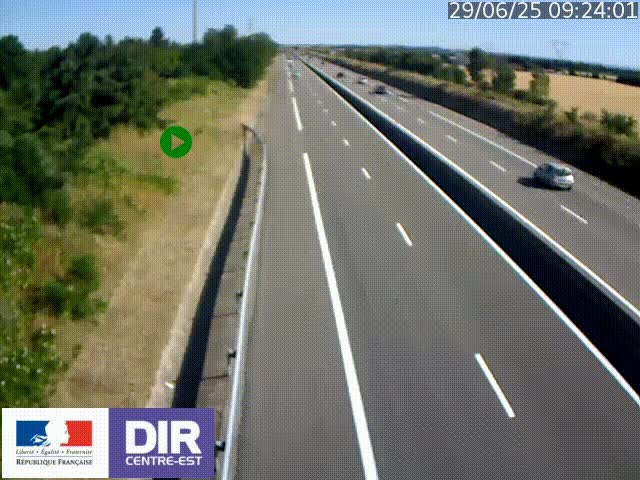 Webcam sur le contournement de Valence, sur la Nationale 7, à la jonction avec la N532, caméra orientée vers Grenoble