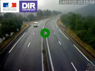 Caméra sur la Nationale 90 (N90) à La Léchère, en direction et à proximité d'Albertville