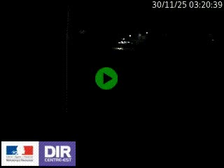 Caméra autoroute sur A6 - Valvert, près de Lyon, en direction de Paris, à hauteur de la sortie 36 Porte du Valvert