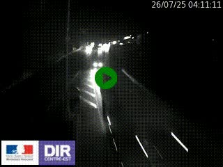 Caméra autoroute sur A6 - Valvert, près de Lyon, en direction de Paris, à hauteur de la sortie 36 Porte du Valvert