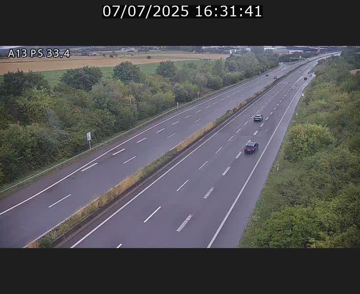 Webcam trafic sur A13 à hauteur de Mondorf-les-Bains en direction d'Altwies