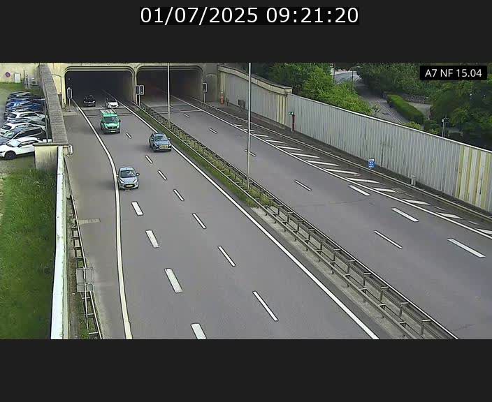 Caméra trafic Luxembourg - A7, Tunnel Mersch, entrée sud, direction Ettelbruck