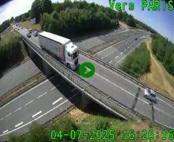 Clone of Caméra routière sur l'autoroute A20 au nord de Limoges, à la jonction avec la N520. Vue orientée vers Paris