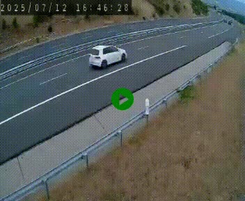Caméra autoroutière France - A75, Engayresque, entre Millau et Séverac-le-Chateau, en direction de Montpellier