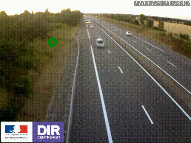 Webcam sur le contournement de Valence, sur la Nationale 7, à la jonction avec la N532, caméra orientée vers Grenoble