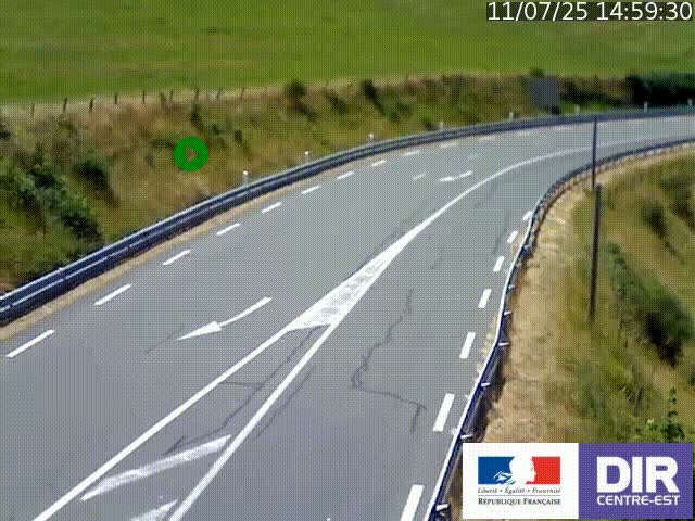 Webcam sur le col Pin Bouchain, vue orientée vers Roanne, en provenance de Lyon sur la nationale 7 (N7)