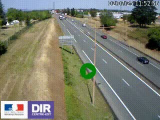 Webcam à Mably, à proximité de Roanne en direction de Moulins sur la N7