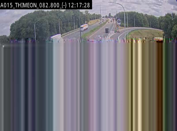Caméra trafic Belgique - Thiméon - E42, jonction avec A54 (E420) direction La Louvière/Charleroi - BK 82.82