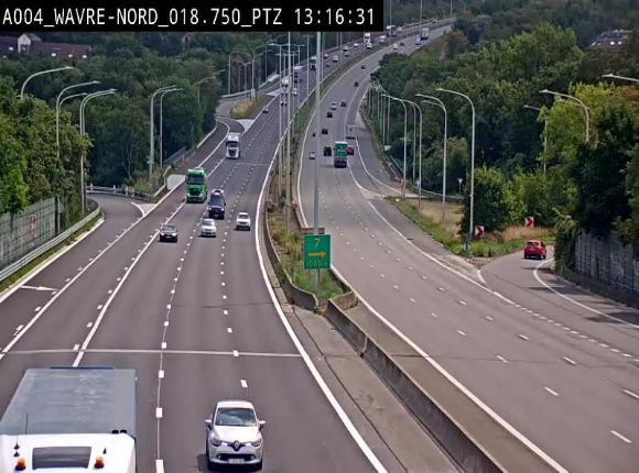 Webcam traffic E411(A4) - BK 18.7 - Bierges (Wavre Nord)