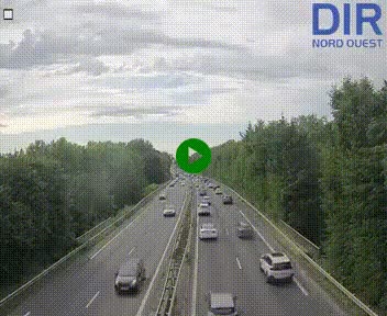 Webcam sur le périphérique de Caen (N814) à l'est de la ville, à Mondeville hauteur de la sortie 2, Presqu'île-Rives de l'Orne, au bout de l'autoroute A13