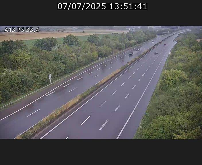 Webcam trafic sur A13 à hauteur de Mondorf-les-Bains en direction d'Altwies