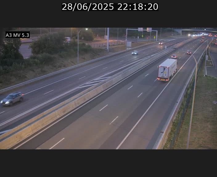 Webcam à l'Aire de Berchem au Luxembourg sur l'A3. Vue orientée vers la France