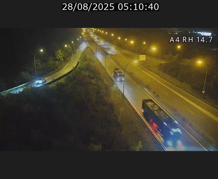 Traffic live webcam Luxembourg Jonction Lankelz - A4 - BK 14.7 - direction Luxembourg