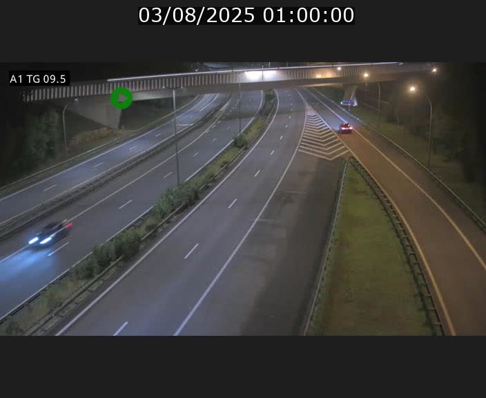 Traffic live webcam Luxembourg Jonction Grünewald - A1 direction Luxembourg-ville - BK 9.5