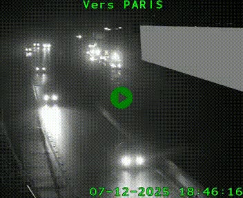 Caméra routière sur l'autoroute A20 à Brive-la-Gaillarde, à la jonction avec l'A89. Vue orientée vers Paris