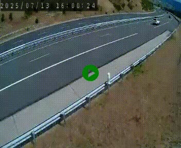 Caméra autoroutière France - A75, Engayresque, entre Millau et Séverac-le-Chateau, en direction de Montpellier