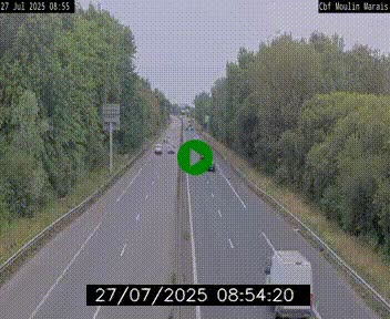 Webcam sur le périphérique de Nantes (N844) entre la Porte de Saint-Luce et la Porte d'Anjou, à l'est de la ville
