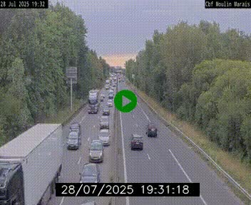 Webcam sur le périphérique de Nantes (N844) entre la Porte de Saint-Luce et la Porte d'Anjou, à l'est de la ville