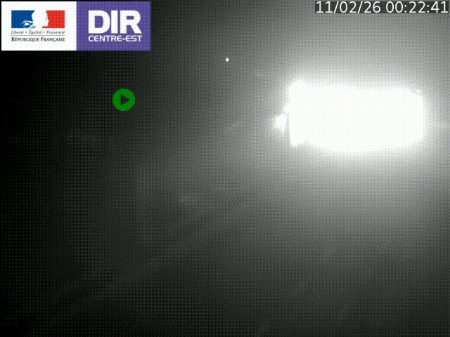 Caméra de circulation routière sur le boulevard périphérique Laurent Bonnevay de Lyon (D383) à hauteur de Bron, avant la jonction avec l'A43. Vue orientée vers l'échangeur