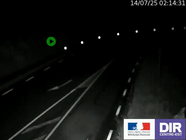 Webcam sur le col Pin Bouchain, vue orientée vers Roanne, en provenance de Lyon sur la nationale 7 (N7)