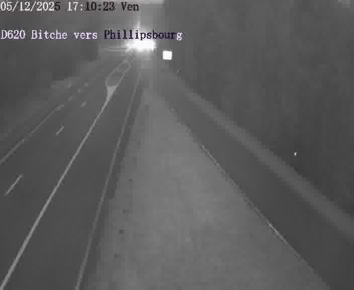 Webcam sur la D620, sur le contournement de Bitche. Vue orientée vers Philippsbourg