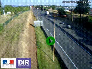 Webcam à Mably, à proximité de Roanne en direction de Moulins sur la N7