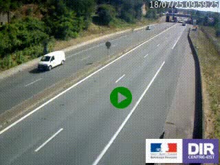Caméra autoroutière sur l'A47 à hauteur de Givors, a proximité de Lyon. La webcam est orientée vers Lyon