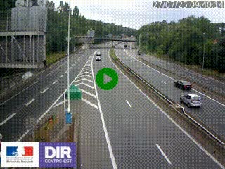 Caméra autoroute sur A6 - Valvert, près de Lyon, en direction de Paris, à hauteur de la sortie 36 Porte du Valvert